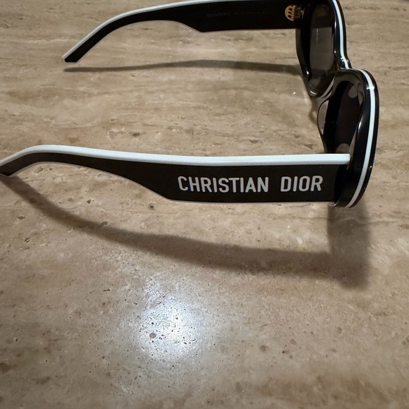 Dior Black and White Star-Embellished Sunglasses - Picture 2 of 5